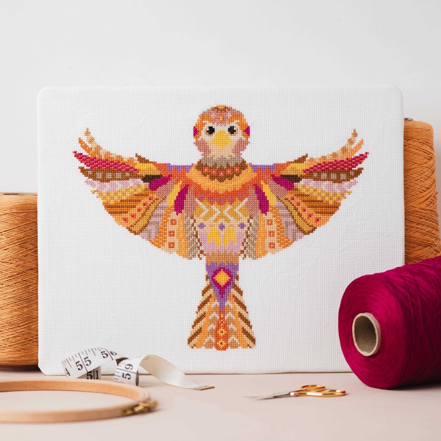 Mandala Sparrow Cross Stitch Chart