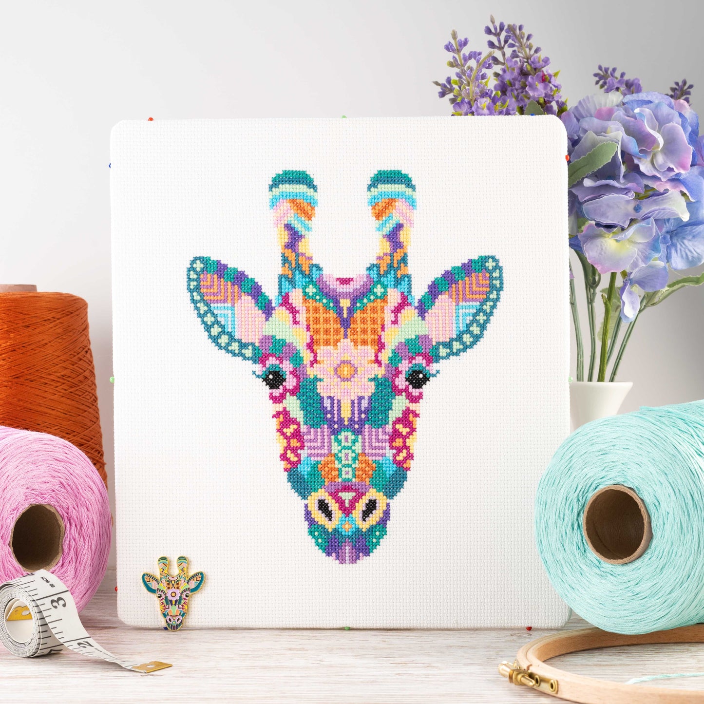 Mandala Giraffe Cross Stitch Chart