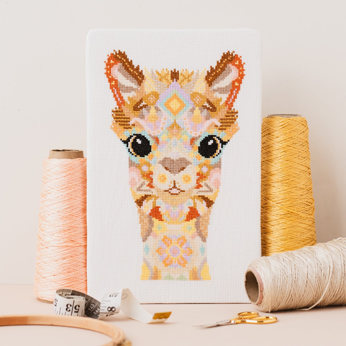 Mandala Alpaca Counted Cross Stitch Kit