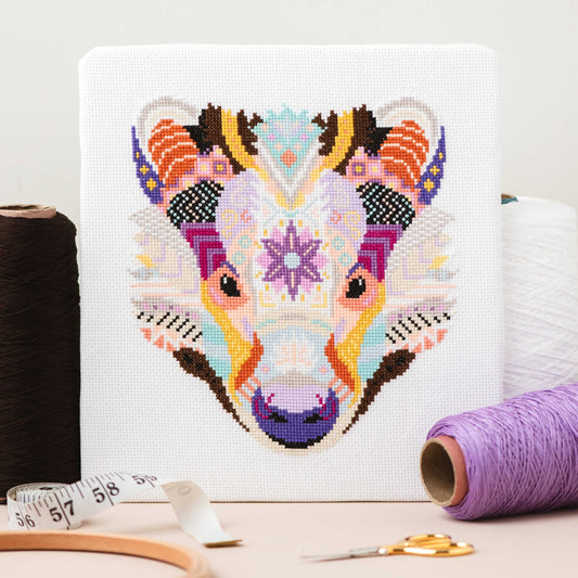 Mandala Badger Counted Cross Stitch Kit