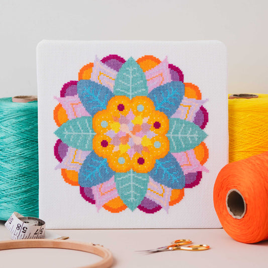 Mandala Flower Cross Stitch Chart