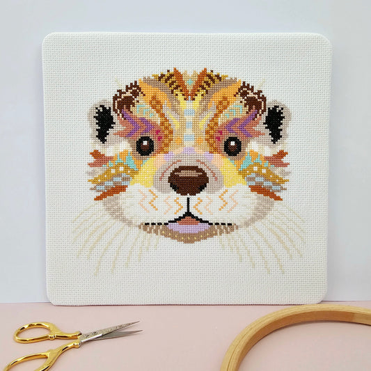 Mandala Otter Counted Cross Stitch Kit
