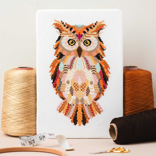 Mandala Owl Cross Stitch Chart