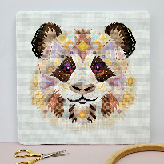 Mandala Panda Counted Cross Stitch Kit
