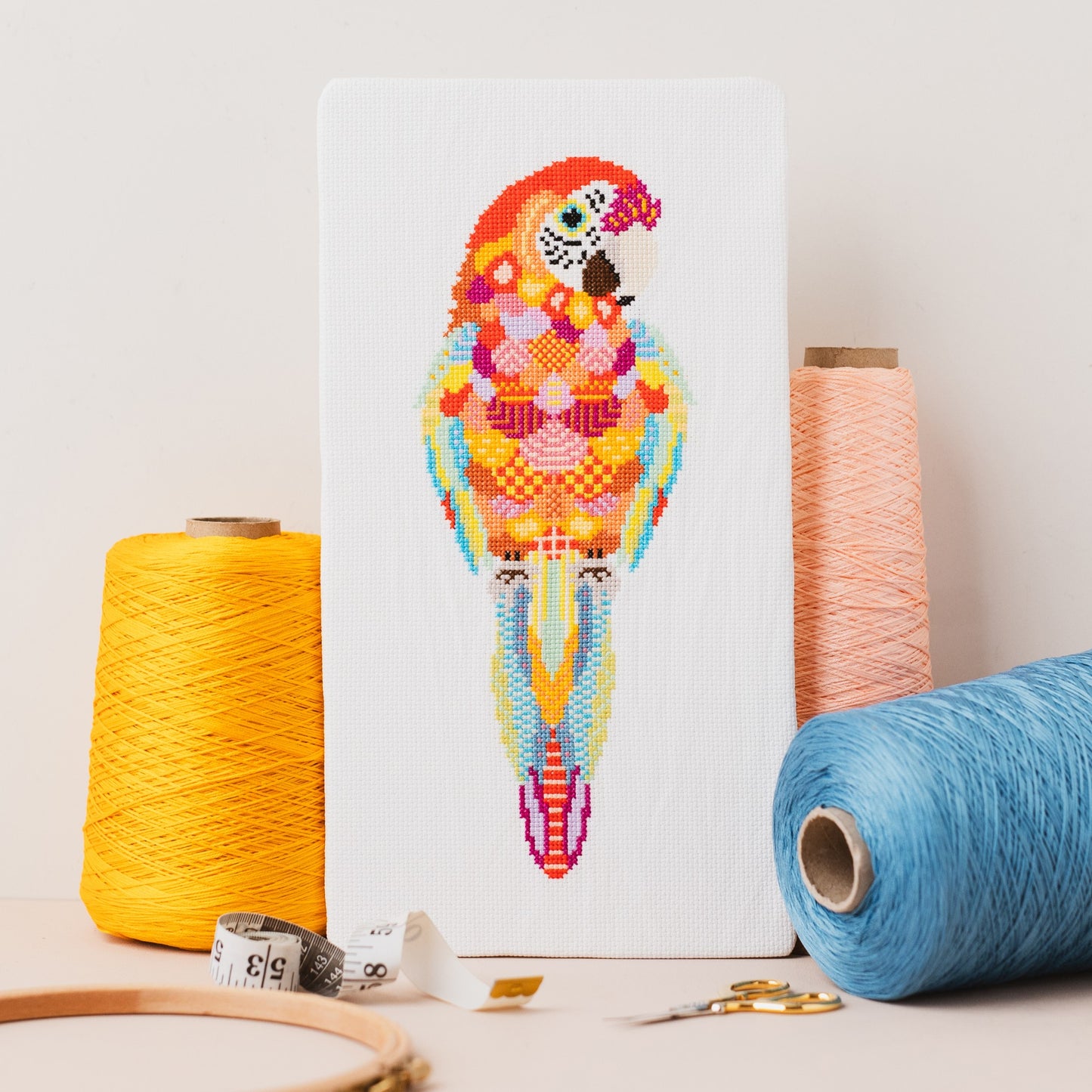 Mandala Parrot Cross Stitch Chart