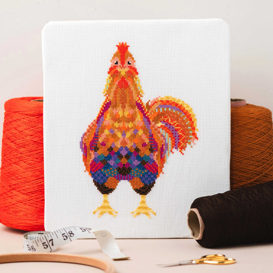 Mandala Rooster Cross Stitch Chart