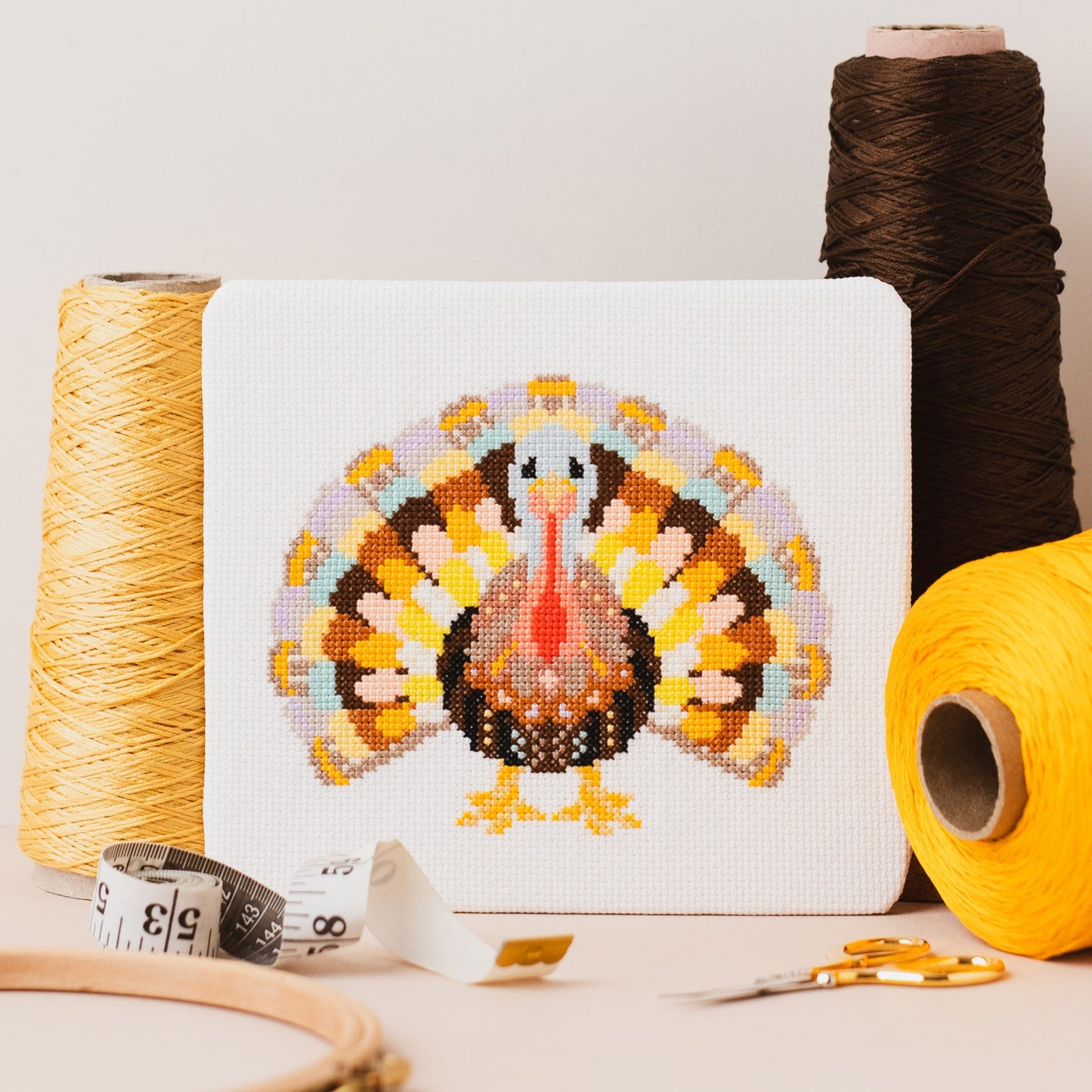 Mandala Turkey Cross Stitch Chart