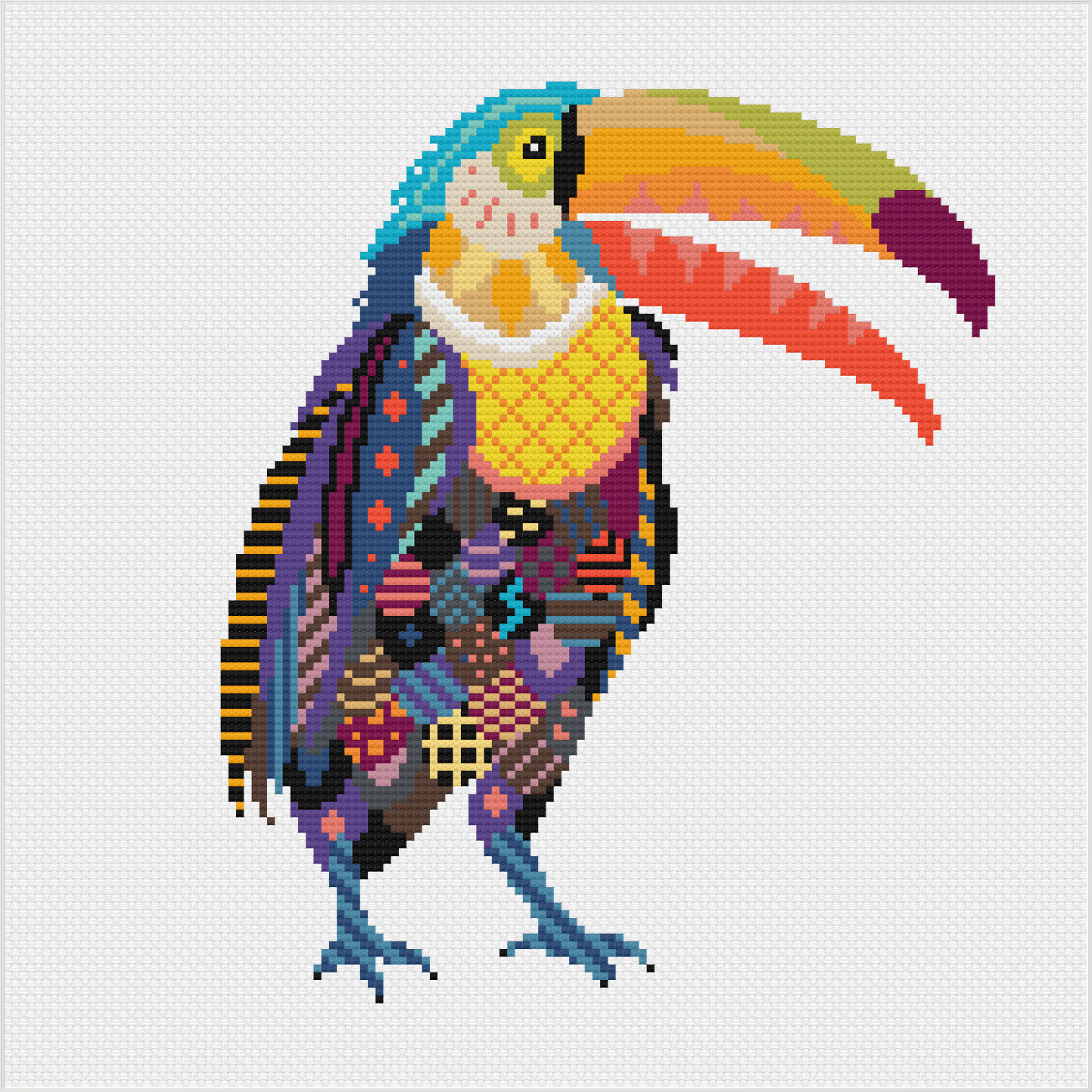 Mandala Toucan Counted Cross Stitch Kit