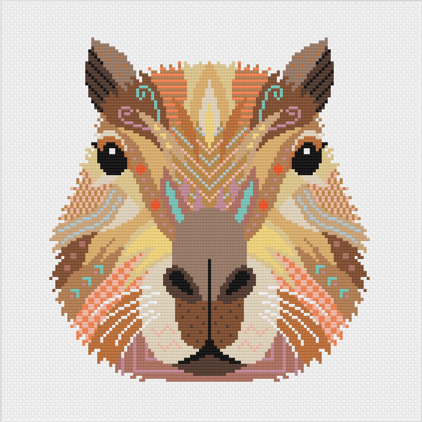 Mandala Capybara Counted Cross Stitch Kit
