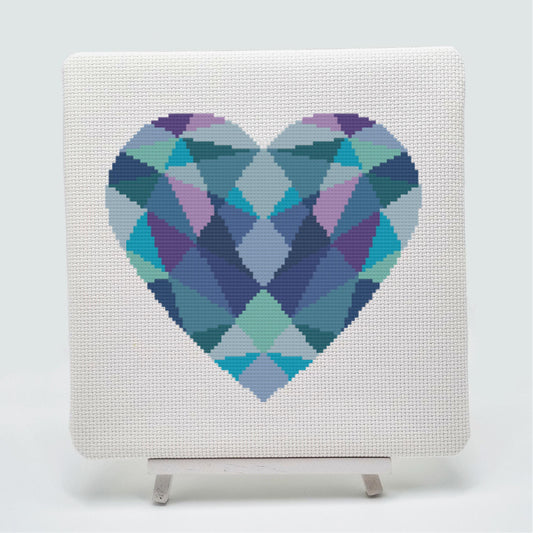 Geometric Heart Cross Stitch Chart