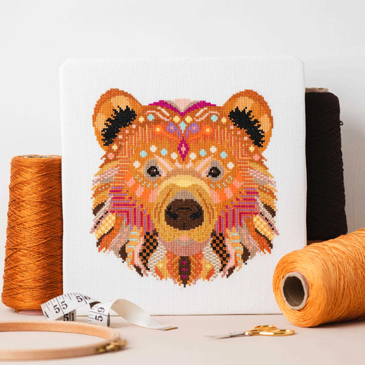 Mandala Bear Cross Stitch Chart