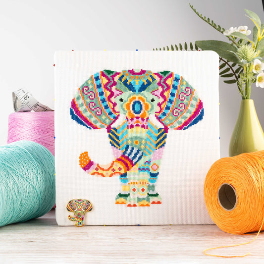 Mandala Elephant Cross Stitch Chart