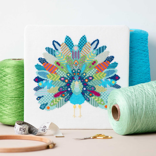 Mandala Peacock Cross Stitch Chart