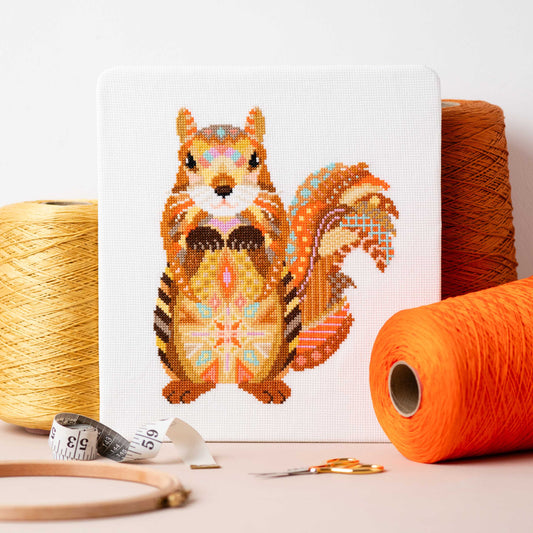 Mandala Squirrel Cross Stitch Chart