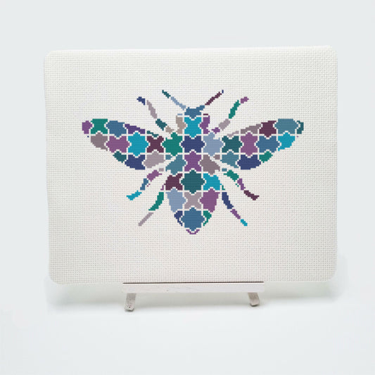 Jigsaw Bee Cross Stitch Chart