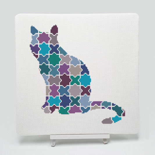 Jigsaw Cat Cross Stitch Chart