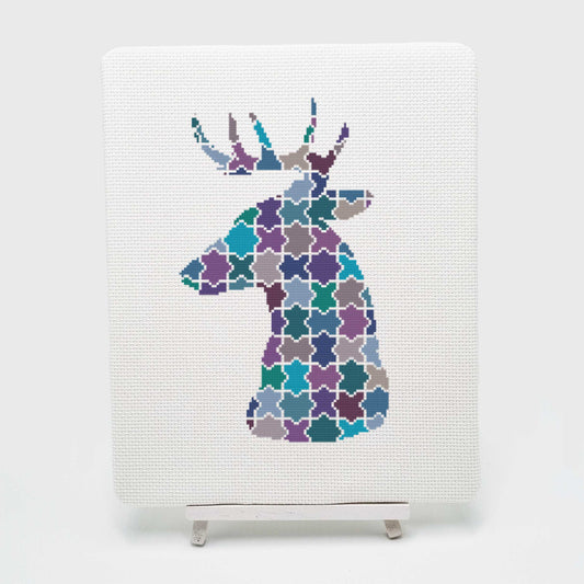 Jigsaw Deer Cross Stitch Chart