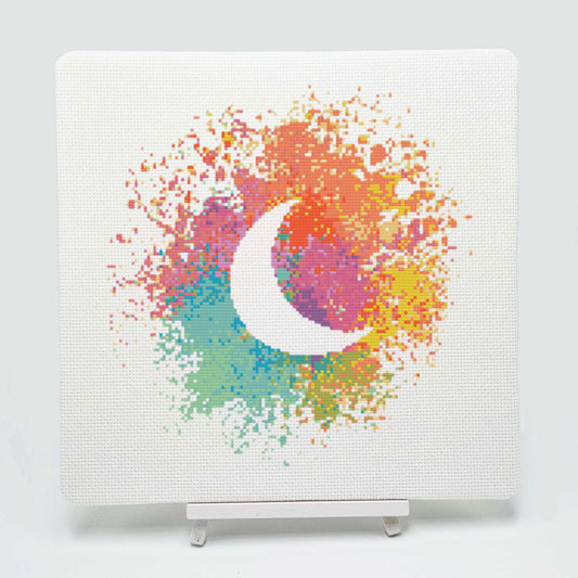 Watercolour Moon Cross Stitch Chart