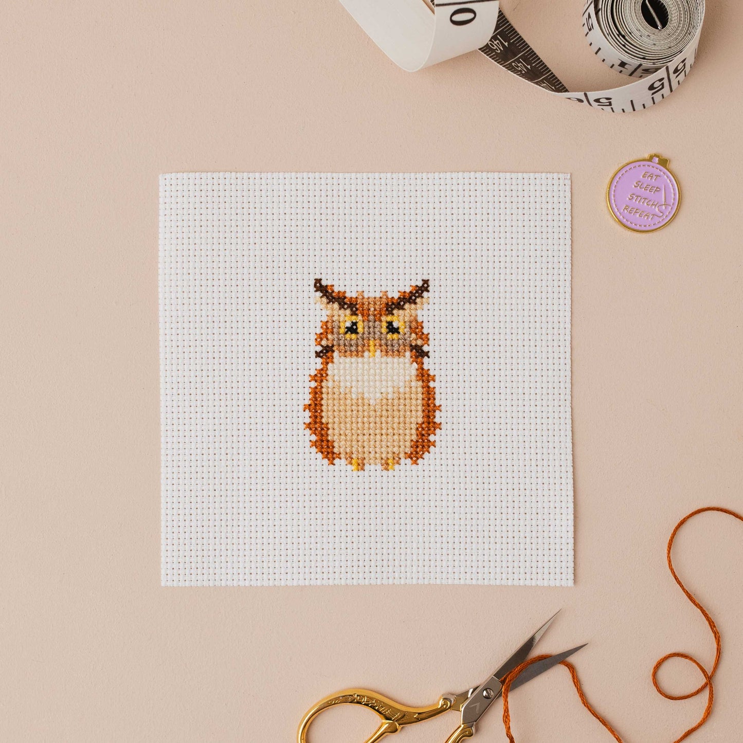 Owl Mini Counted Cross Stitch Kit